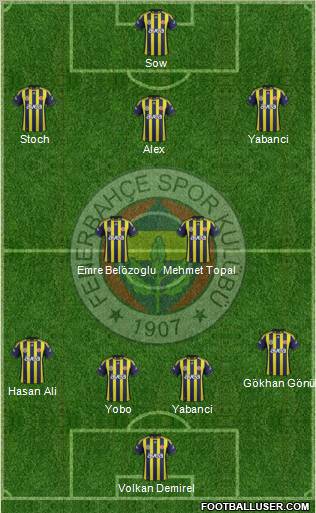 Fenerbahçe SK Formation 2012