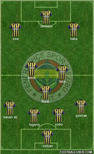 Fenerbahçe SK Formation 2012