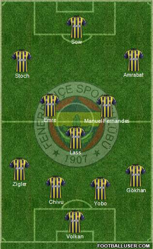 Fenerbahçe SK Formation 2012