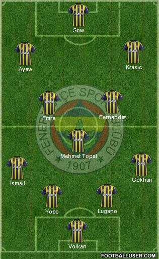 Fenerbahçe SK Formation 2012