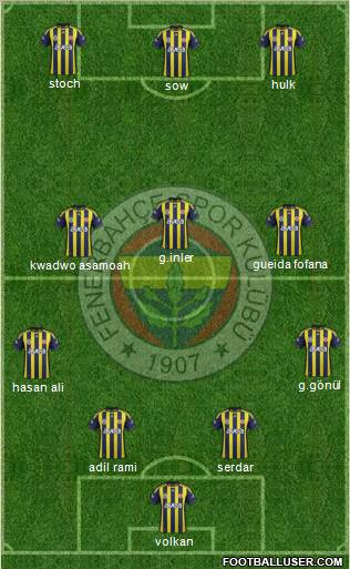 Fenerbahçe SK Formation 2012