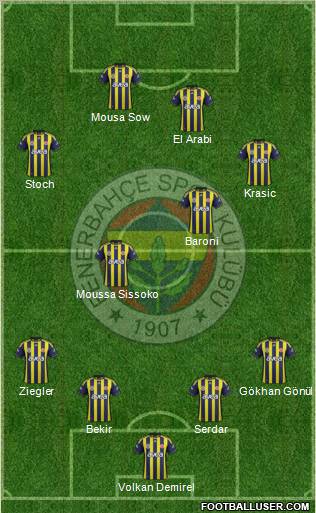 Fenerbahçe SK Formation 2012