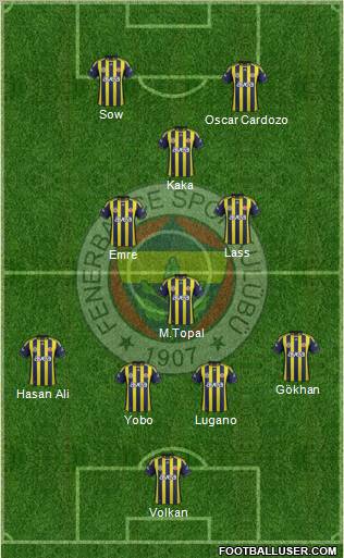 Fenerbahçe SK Formation 2012