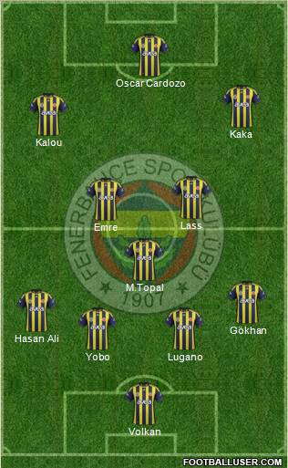 Fenerbahçe SK Formation 2012