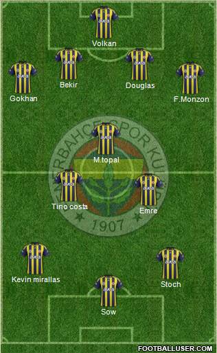 Fenerbahçe SK Formation 2012