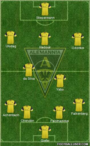 TSV Alemannia Aachen 4-2-3-1 football formation