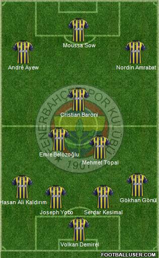 Fenerbahçe SK Formation 2012