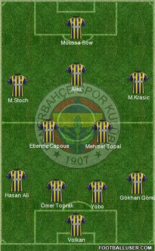 Fenerbahçe SK Formation 2012