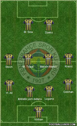 Fenerbahçe SK Formation 2012