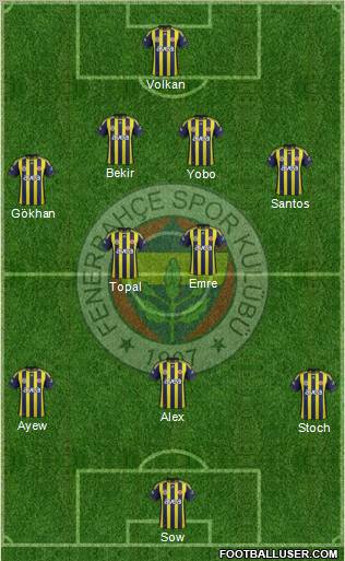 Fenerbahçe SK Formation 2012
