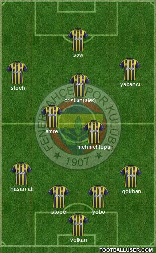 Fenerbahçe SK Formation 2012