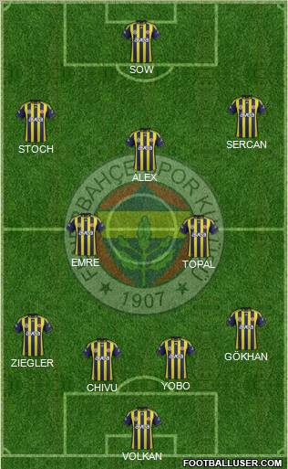 Fenerbahçe SK Formation 2012