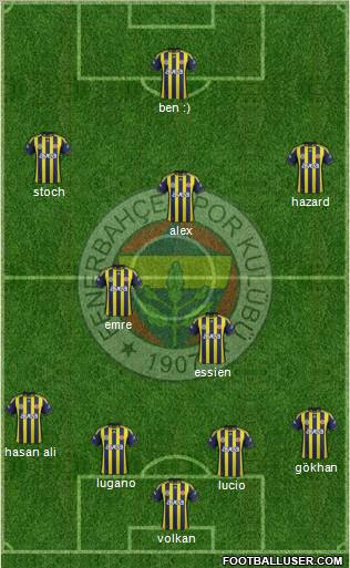 Fenerbahçe SK Formation 2012