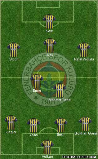 Fenerbahçe SK Formation 2012