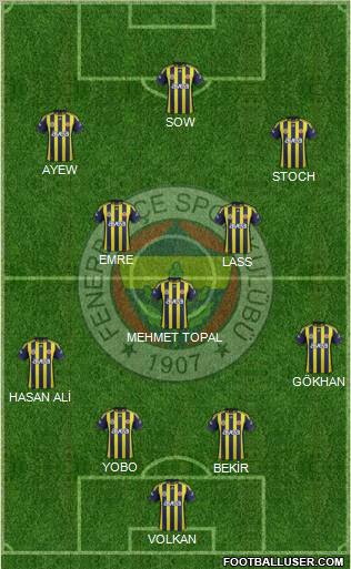 Fenerbahçe SK Formation 2012