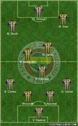 Fenerbahçe SK Formation 2012