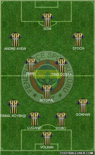 Fenerbahçe SK Formation 2012