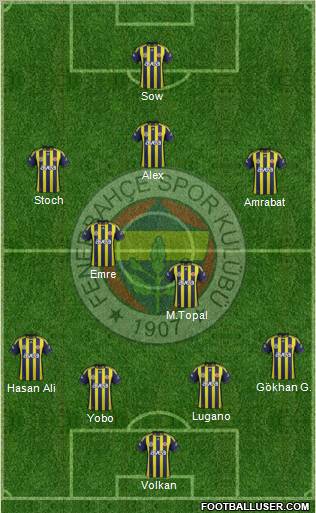 Fenerbahçe SK Formation 2012