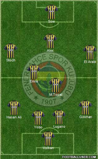 Fenerbahçe SK Formation 2012