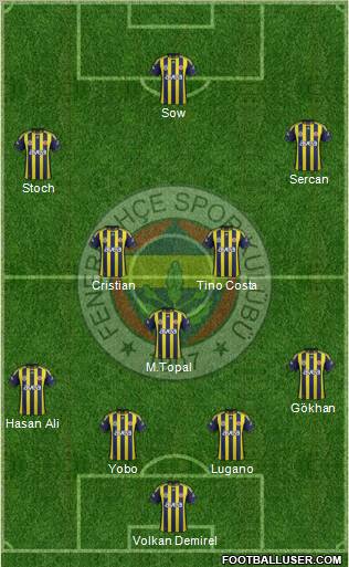Fenerbahçe SK Formation 2012