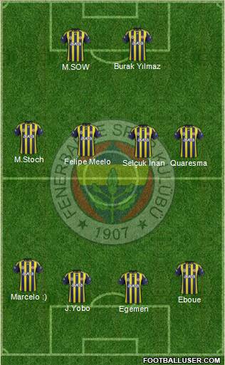 Fenerbahçe SK Formation 2012