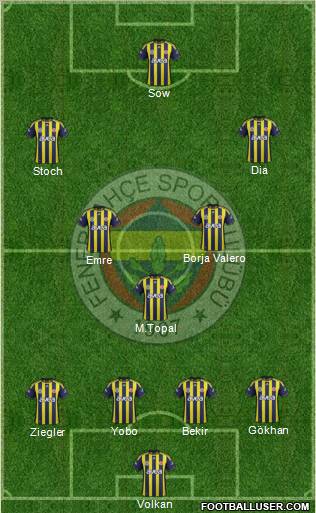 Fenerbahçe SK Formation 2012