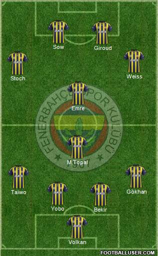 Fenerbahçe SK Formation 2012