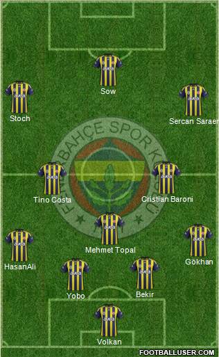Fenerbahçe SK Formation 2012