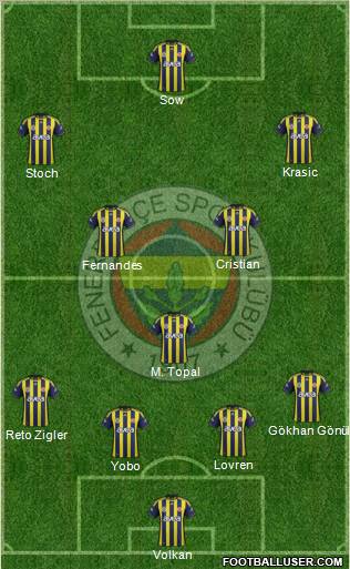 Fenerbahçe SK Formation 2012