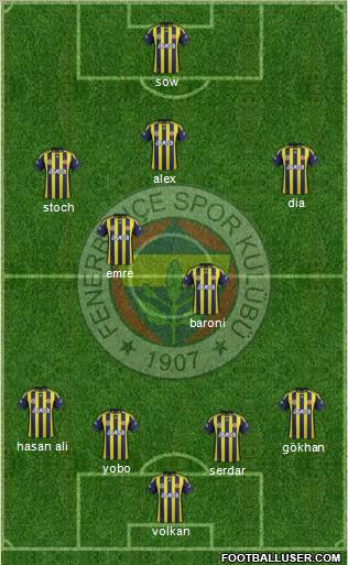 Fenerbahçe SK Formation 2012