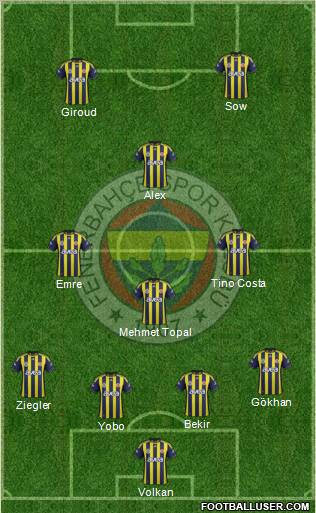 Fenerbahçe SK Formation 2012