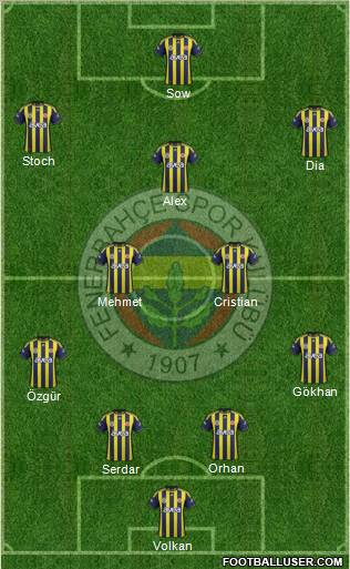 Fenerbahçe SK Formation 2012