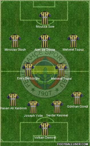 Fenerbahçe SK Formation 2012