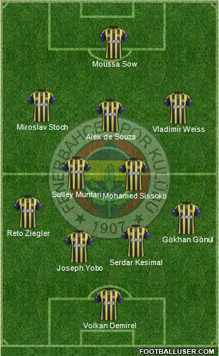 Fenerbahçe SK Formation 2012