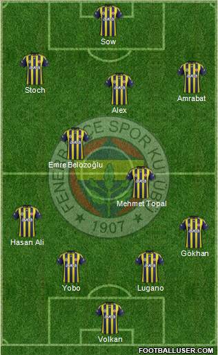 Fenerbahçe SK Formation 2012