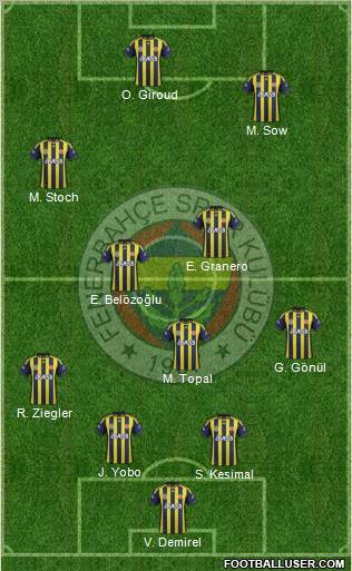 Fenerbahçe SK Formation 2012