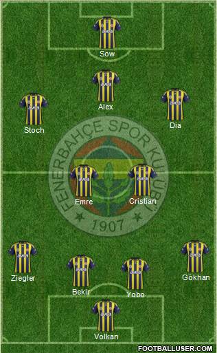 Fenerbahçe SK Formation 2012