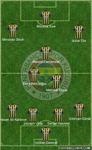 Fenerbahçe SK Formation 2012