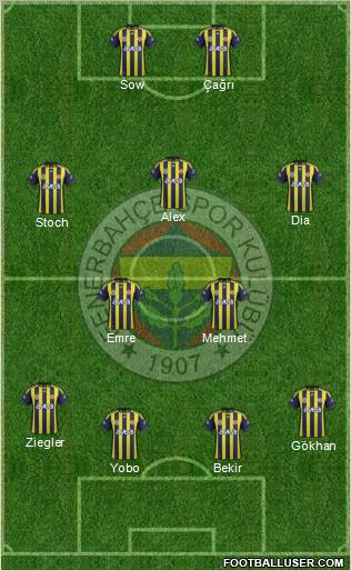 Fenerbahçe SK Formation 2012