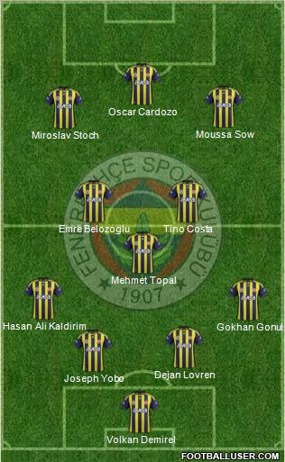 Fenerbahçe SK Formation 2012