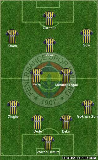 Fenerbahçe SK Formation 2012