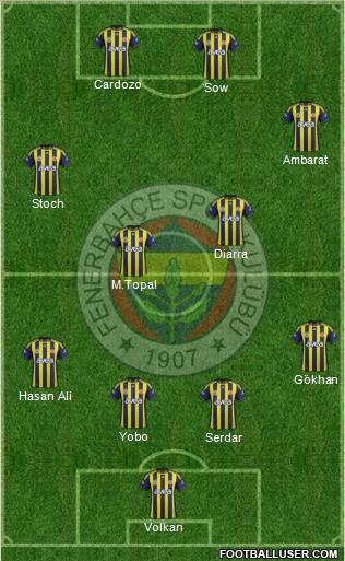 Fenerbahçe SK Formation 2012