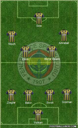 Fenerbahçe SK Formation 2012