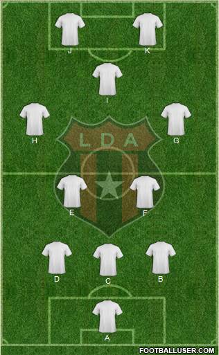 Liga Deportiva Alajuelense 3-5-2 football formation