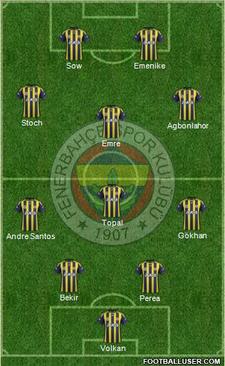 Fenerbahçe SK Formation 2012