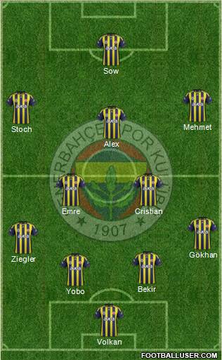 Fenerbahçe SK Formation 2012
