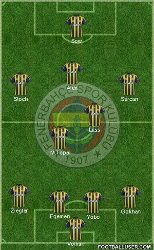 Fenerbahçe SK Formation 2012