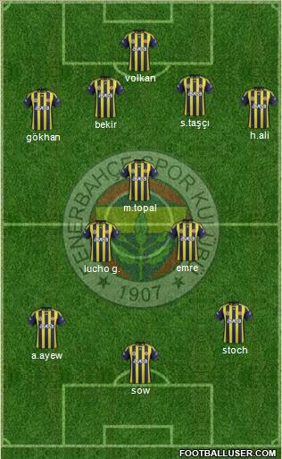 Fenerbahçe SK Formation 2012