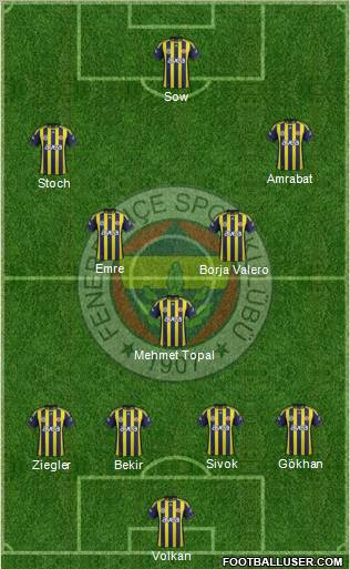 Fenerbahçe SK Formation 2012