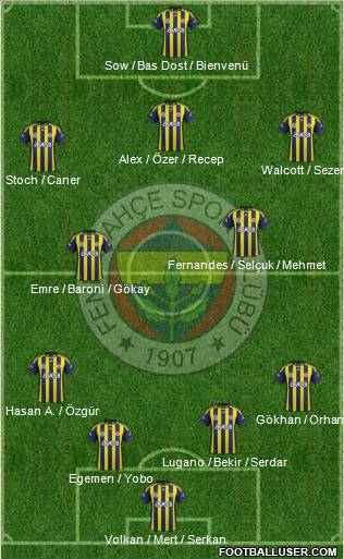 Fenerbahçe SK Formation 2012
